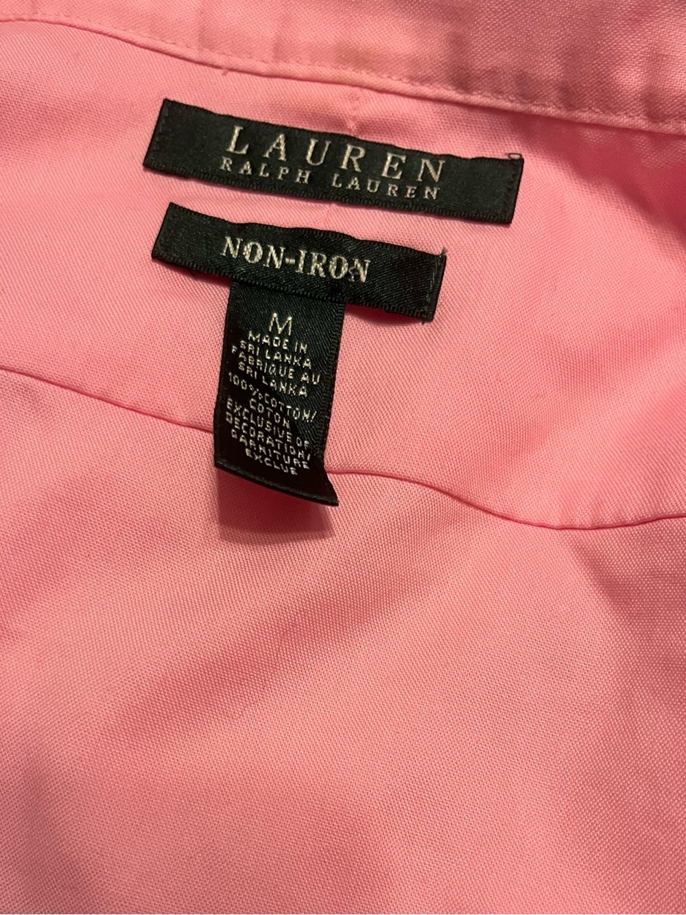 Classic Lauren Ralph Lauren non iron Pink Button-Down Shirt - Women's EUC - Picture 2 of 8